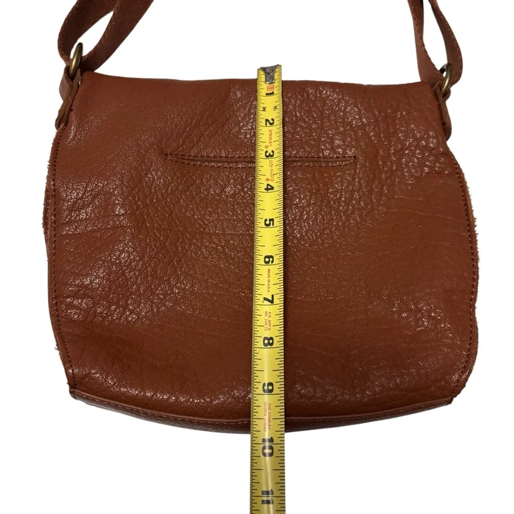 The Sak Brown Leather Crossbody Shoulder Bag Beautiful Cognac Pebbled Leather - Picture 13 of 15
